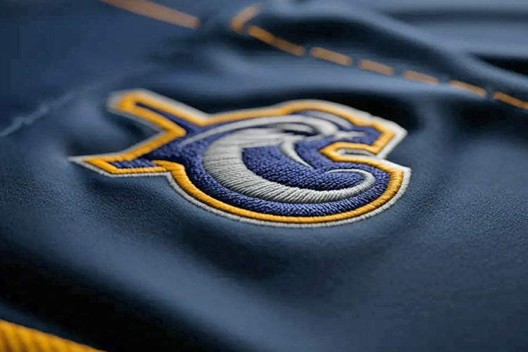Upclose image of a team logo embroidery